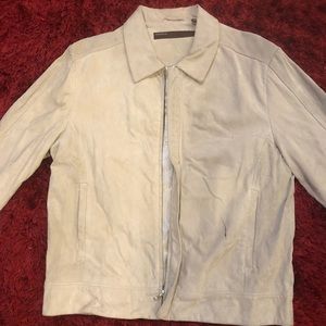 Perry Ellis Cream Biker Jacket